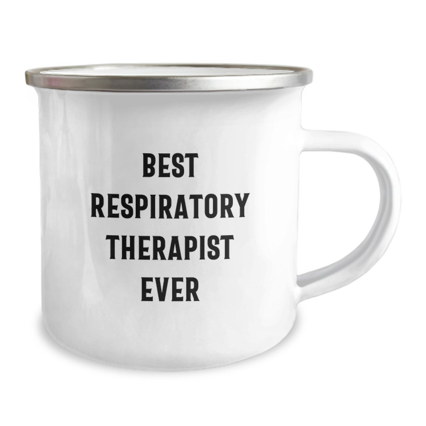 Funny Inspirational Gifts from Friends for Best Respiratory Therapist Ever - 12 oz Camping Mug - Image 2