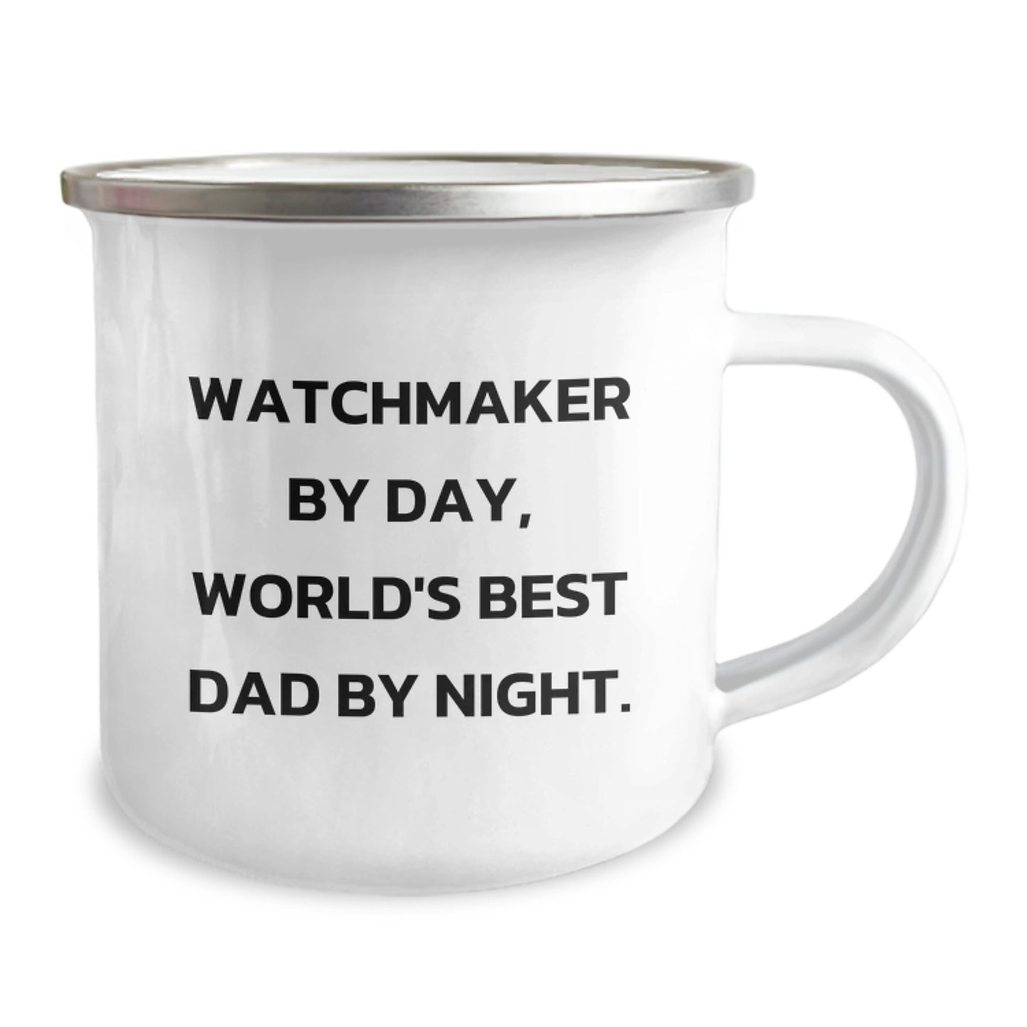 Watchmaker By Day, World's Best Dad By Night. Funny Graduation Gifts from Men to Watchmaker, Watchmaker Camping Mug for Men - Image 2