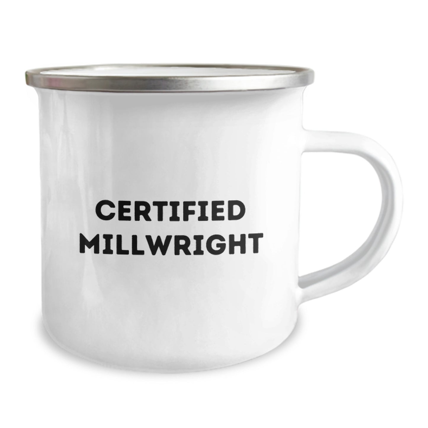 Funny Millwright Quotes Gifts from Friends and Family for Men Certified Millwright Graduation Unique Gifts Camping Mug, 12 oz Stainless Steel with Enamel Finish - Image 2