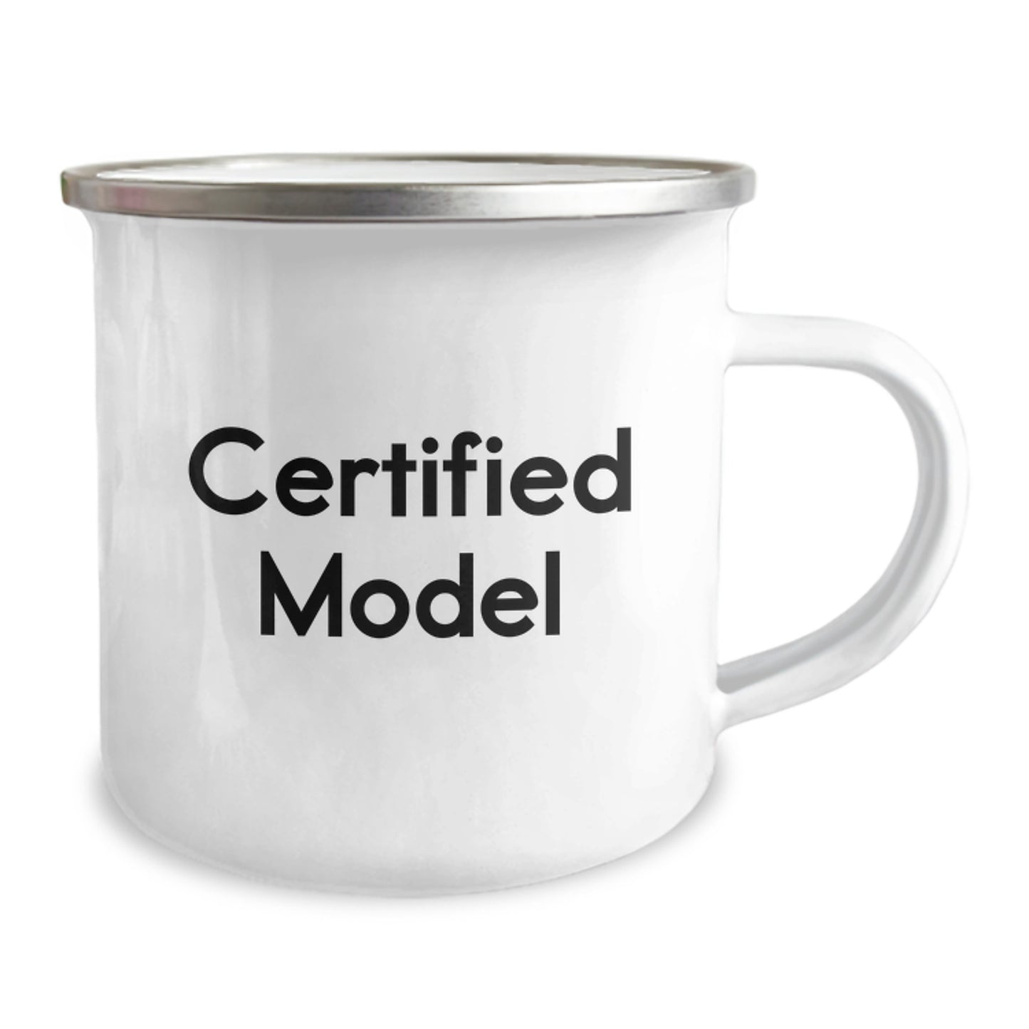 Funny Model Gifts, Certified Model Quote, 12 oz Stainless Steel Camping Mug for Men and Women, Gifts from Family, Friends, Coworkers for Graduation - Image 2