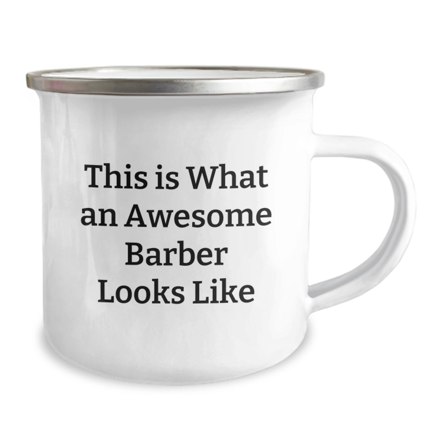 Funny Gifts from Men for Awesome Barber Graduation Camping Mug - This Is What An Awesome Barber Looks Like - Image 2