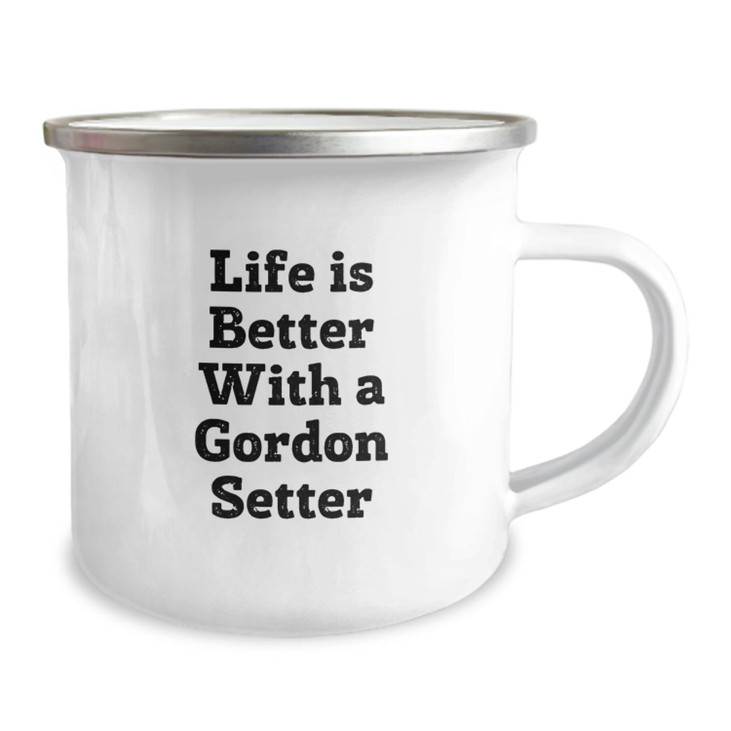 Funny Gordon Setter Dog Gifts for Men from Friends, Life Is Better With A Gordon Setter, 12 oz Stainless Steel Camping Mug for Graduation - Image 2