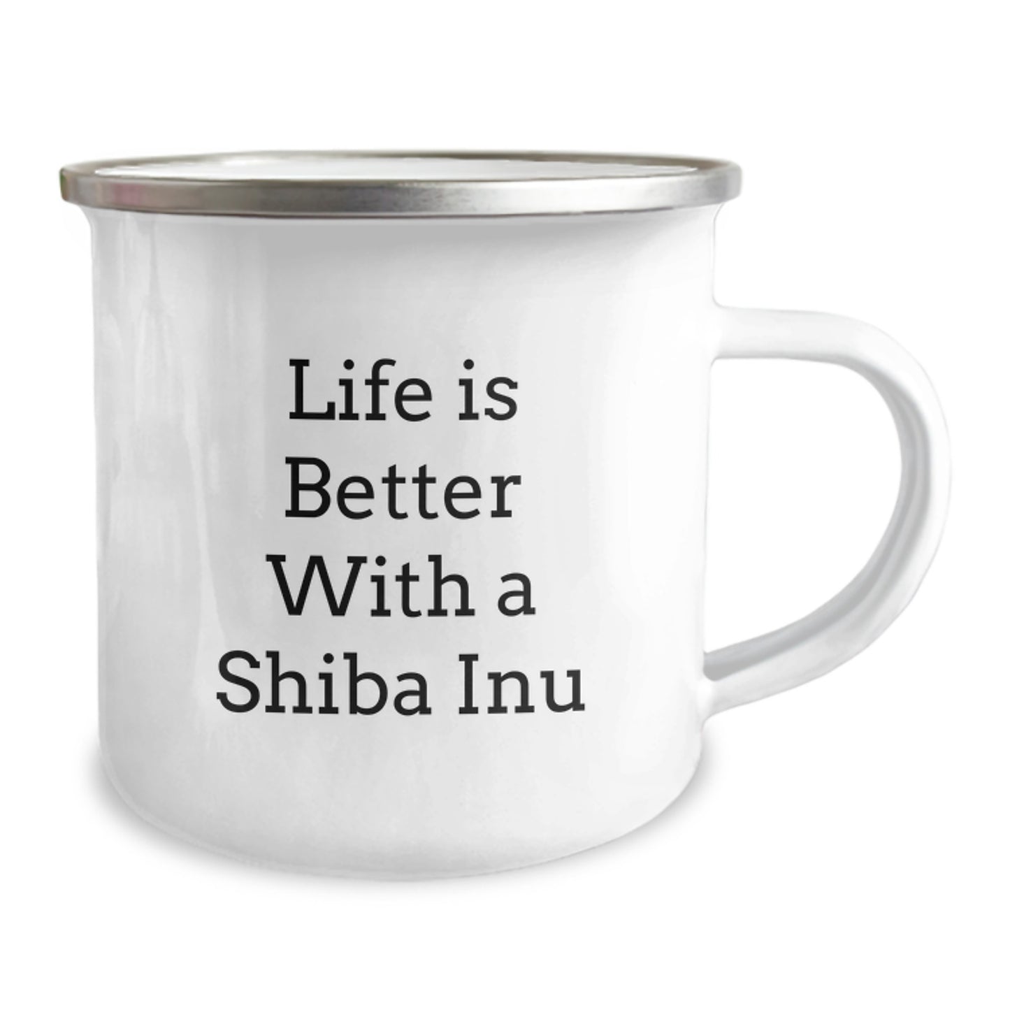 Shiba Inu Dog Camping Mug Gifts from Family Friends for Graduation with Funny Quote Life Is Better With A Shiba Inu - Image 2