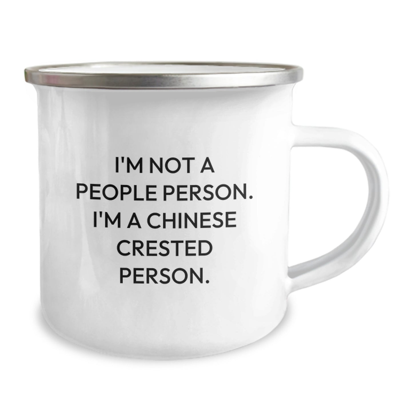 Chinese Crested Dog Lover Funny Gifts from Friends and Family, Gifts for Chinese Crested Dog Owners Anniversary Birthday Unique Mugs, Camping Mug with Enamel Finish - Image 2