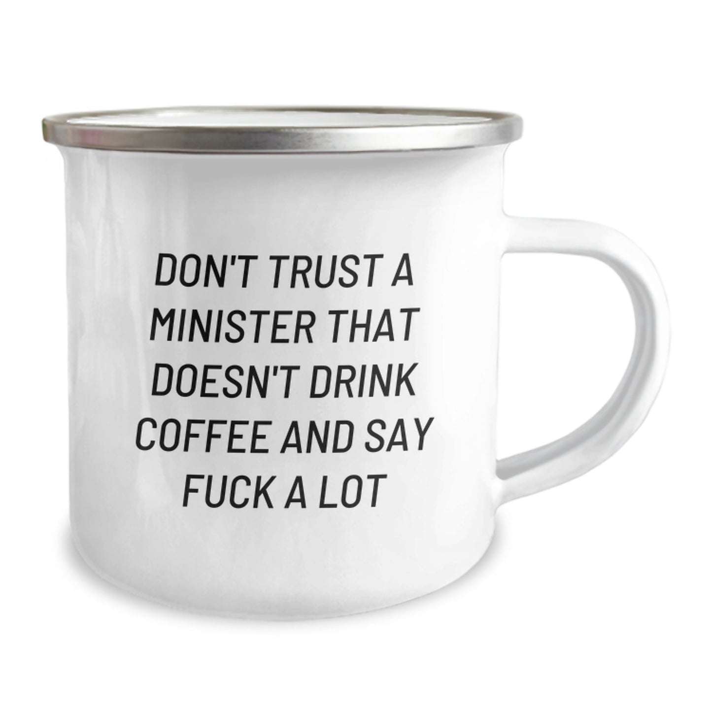 Funny Minister Gifts from Friends - Birthday Unique Gifts for Ministers Who Love Coffee and Sarcasm - Camping Mug - Image 2