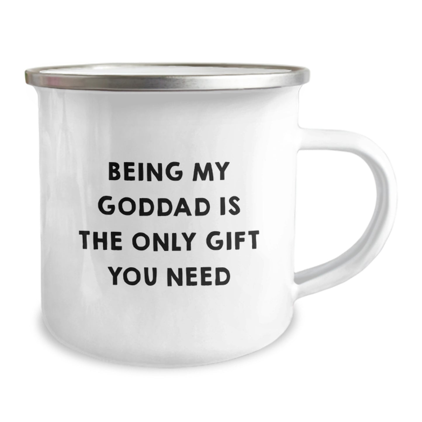 Funny Goddad Gifts - Being My Goddad Is The Only Gift You Need, 12 oz Camping Mug, Birthday Unique Gifts from Friends to Goddad - Image 2