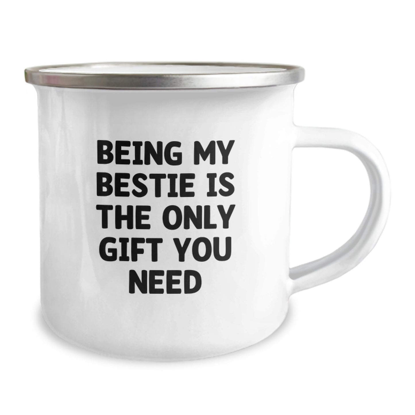 Funny Bestie Gifts from Friends - 'Being My Bestie Is The Only Gift I Need' for Birthday Camping Mug - Image 2