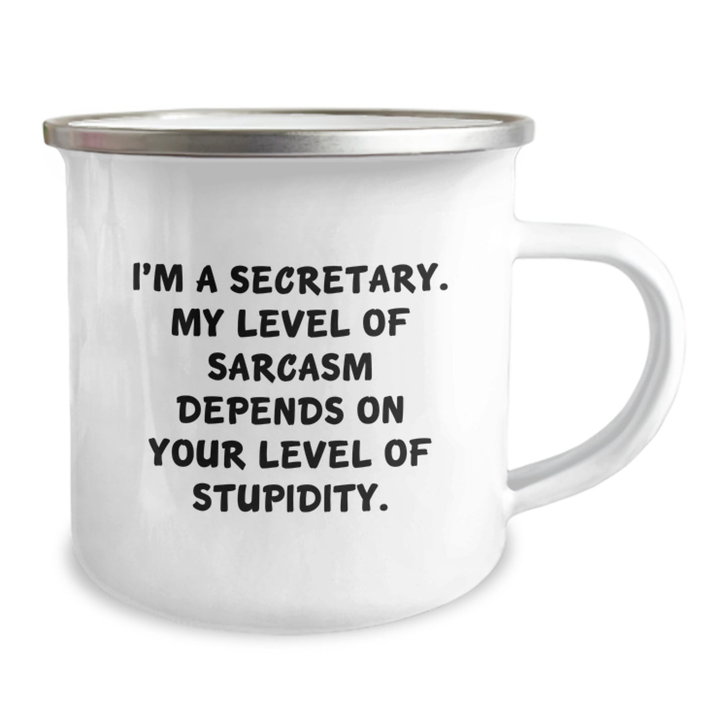 Funny Secretary Gifts for Coworkers, Christmas Unique Presents from Friends, Secretary Camping Mug with Sarcasm Quote - Image 2