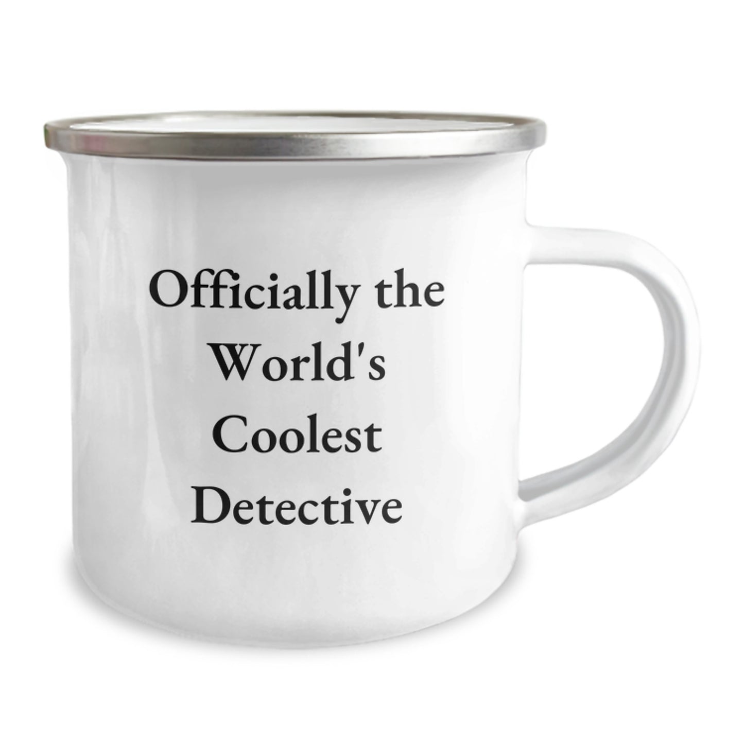 Funny Detective Gifts from Men to Birthday Unique Gifts for Detective Friends - 'Officially The World's Coolest Detective' Camping Mug - Image 2