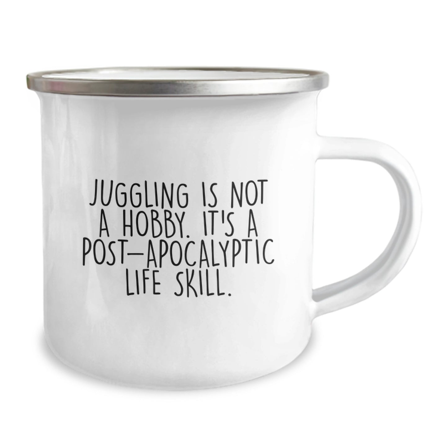 Juggling Camping Mug Gifts from Men for Juggling Enthusiasts, Funny Quote, 12 oz Stainless Steel with Enamel Finish - Image 2