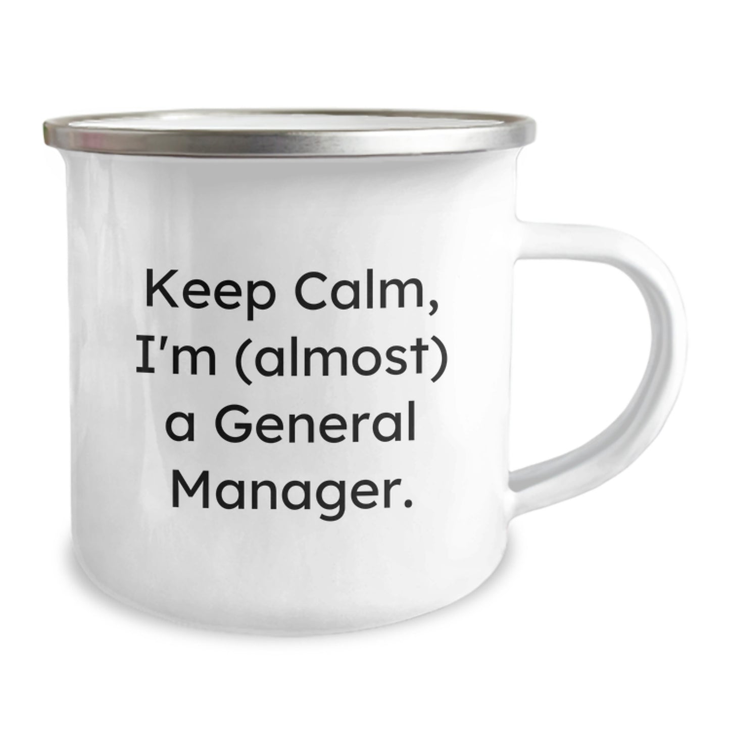 Funny General Manager Gifts, Keep Calm I'm (almost) A General Manager, Camping Mug for Birthday, Gifts from Friends to General Manager, Unique General Manager Mug - Image 2
