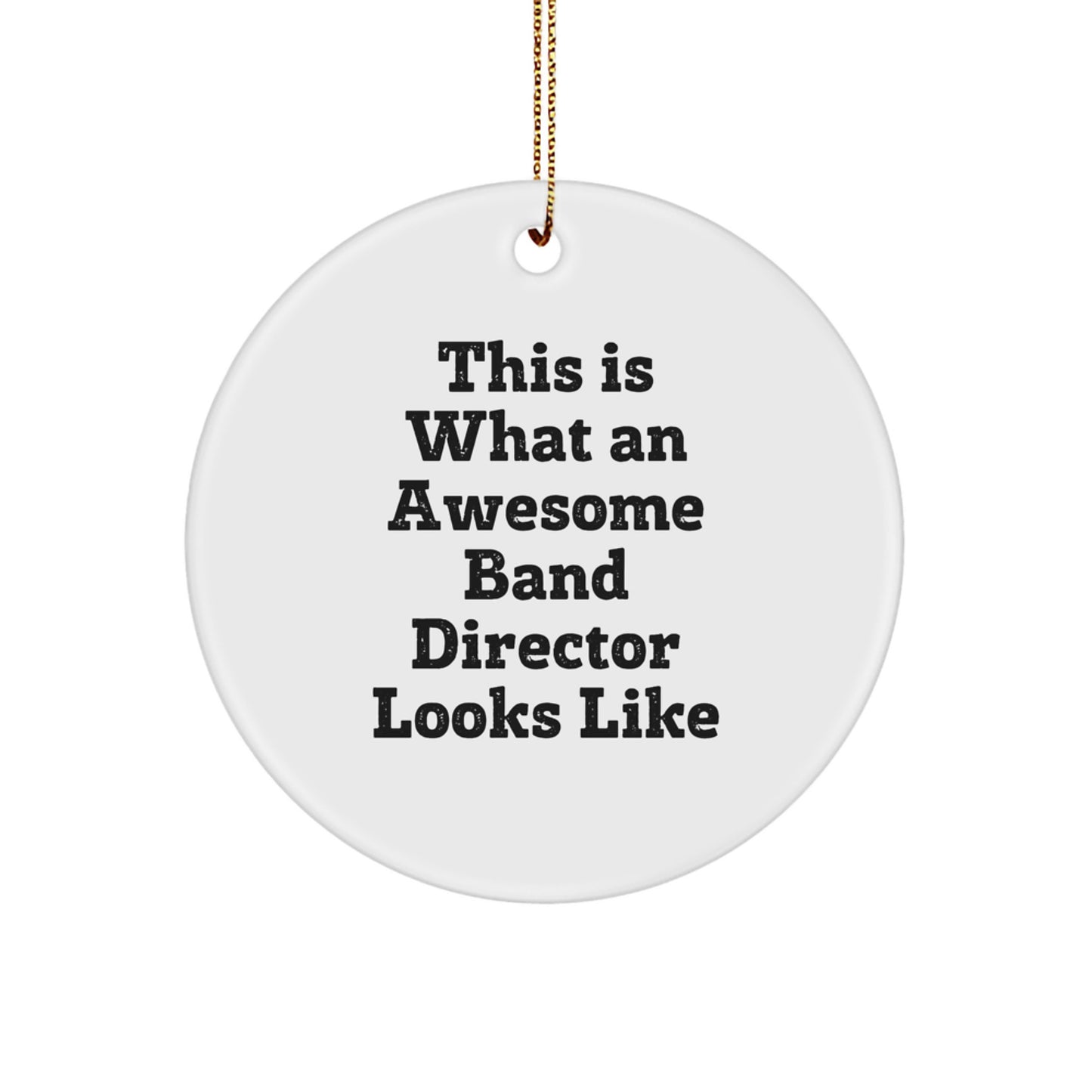 Funny Band Director Gifts - This Is What Awesome Looks Like - Circle Ornament for Christmas from Friends, Family, or Coworkers - Image 1