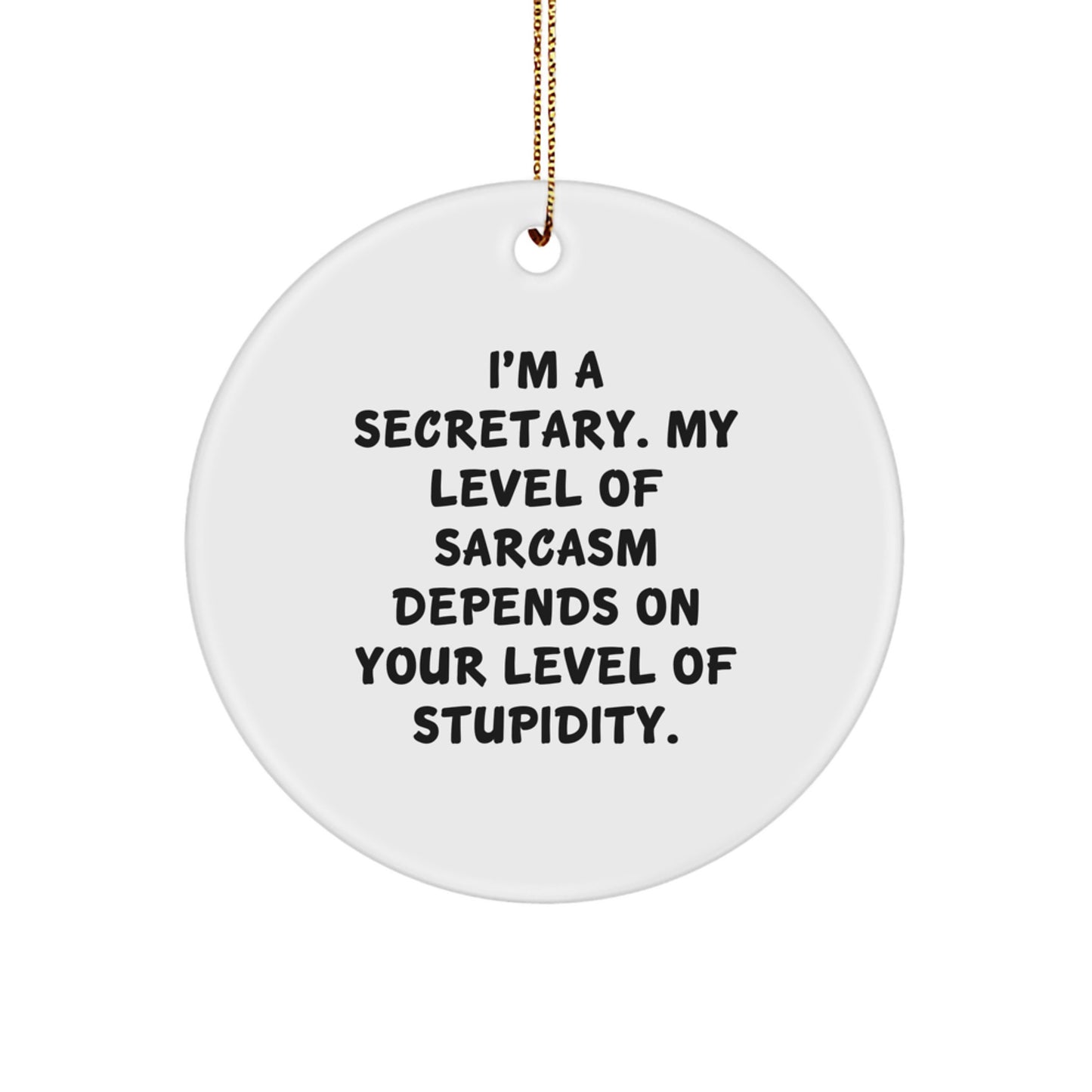 Funny Secretary Gifts from Friends Circle Ornament, Inspirational Quote for Secretary, Christmas Unique Gifts for Secretary, Secretary Christmas Unique Gift Ideas - Image 1