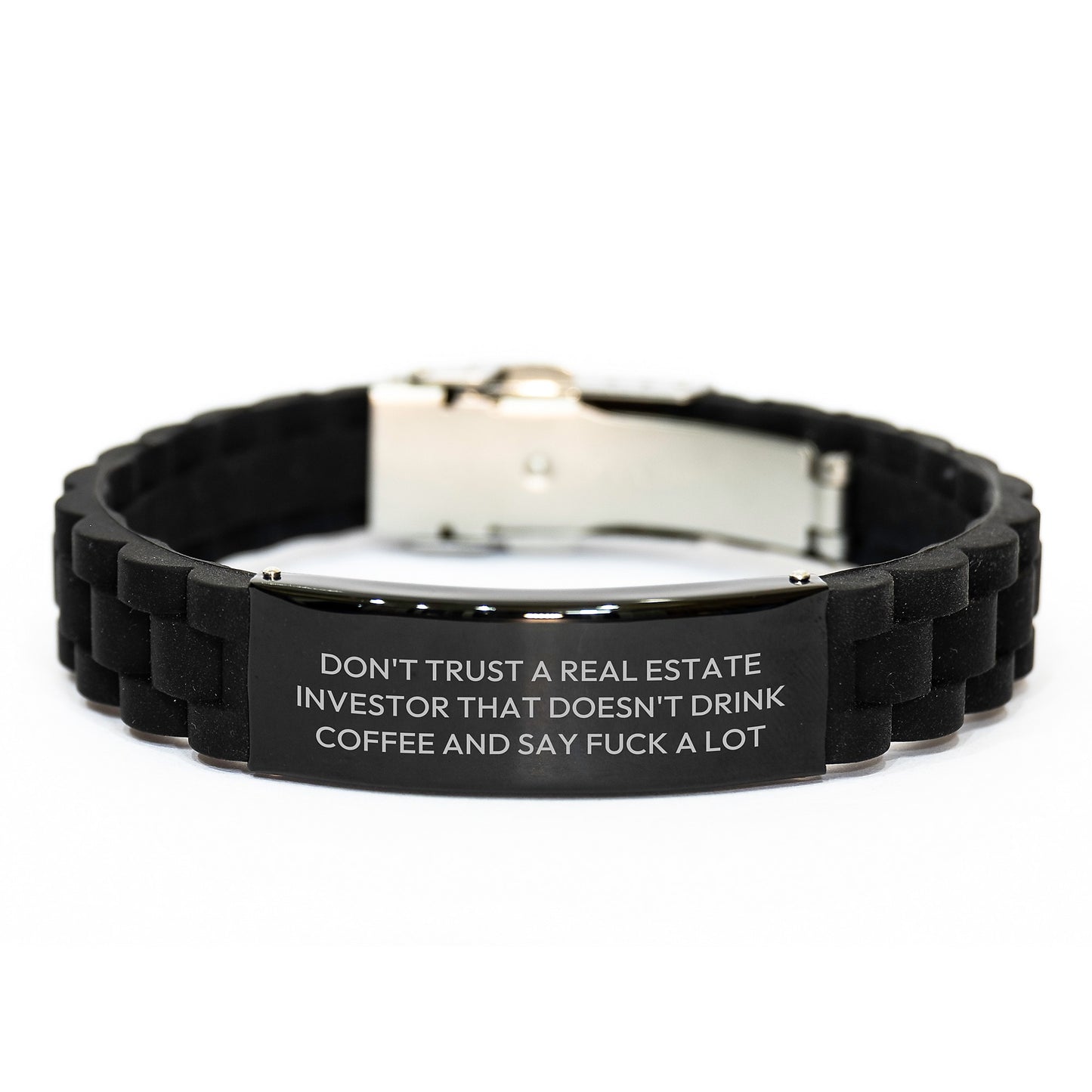 Funny Real Estate Investor Gifts, Gifts from Friends, Inspirational Quote, Adjustable Glide lock Clasp Bracelet for Real Estate Investor Men, Women, Graduation Unique Gifts - Image 1