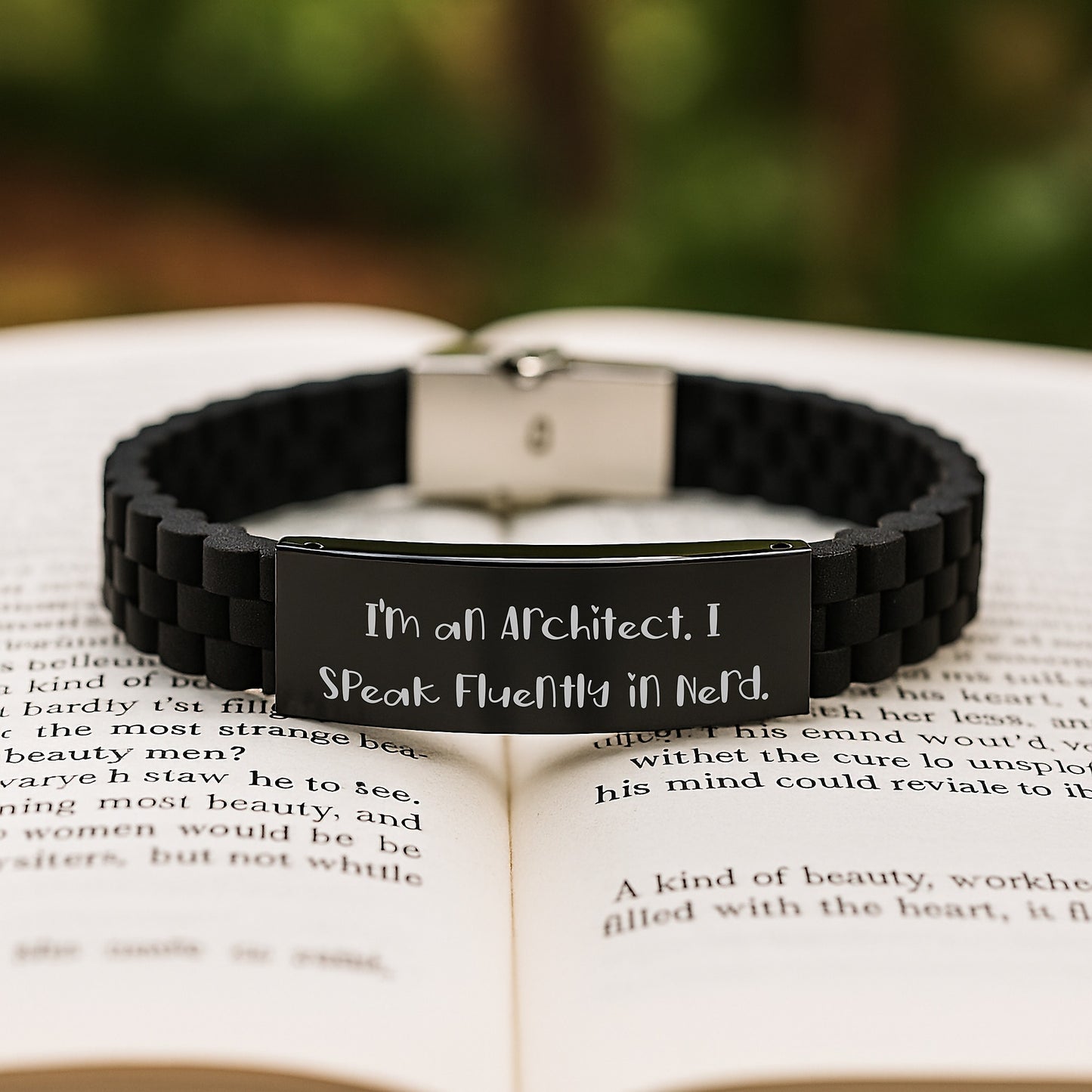Architect Humor Glide lock Clasp Black Stainless Steel Silicone Graduation Gifts from Men to Architect - Image 2