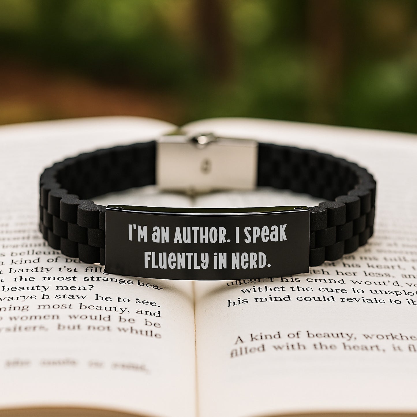 Author Gifts Funny Quote Glide lock Clasp Bracelet for Graduation, Gifts from Men, Women, Friends, Coworkers, Family, Author, Funny Inspirational Quote, Author's Gift - Image 2