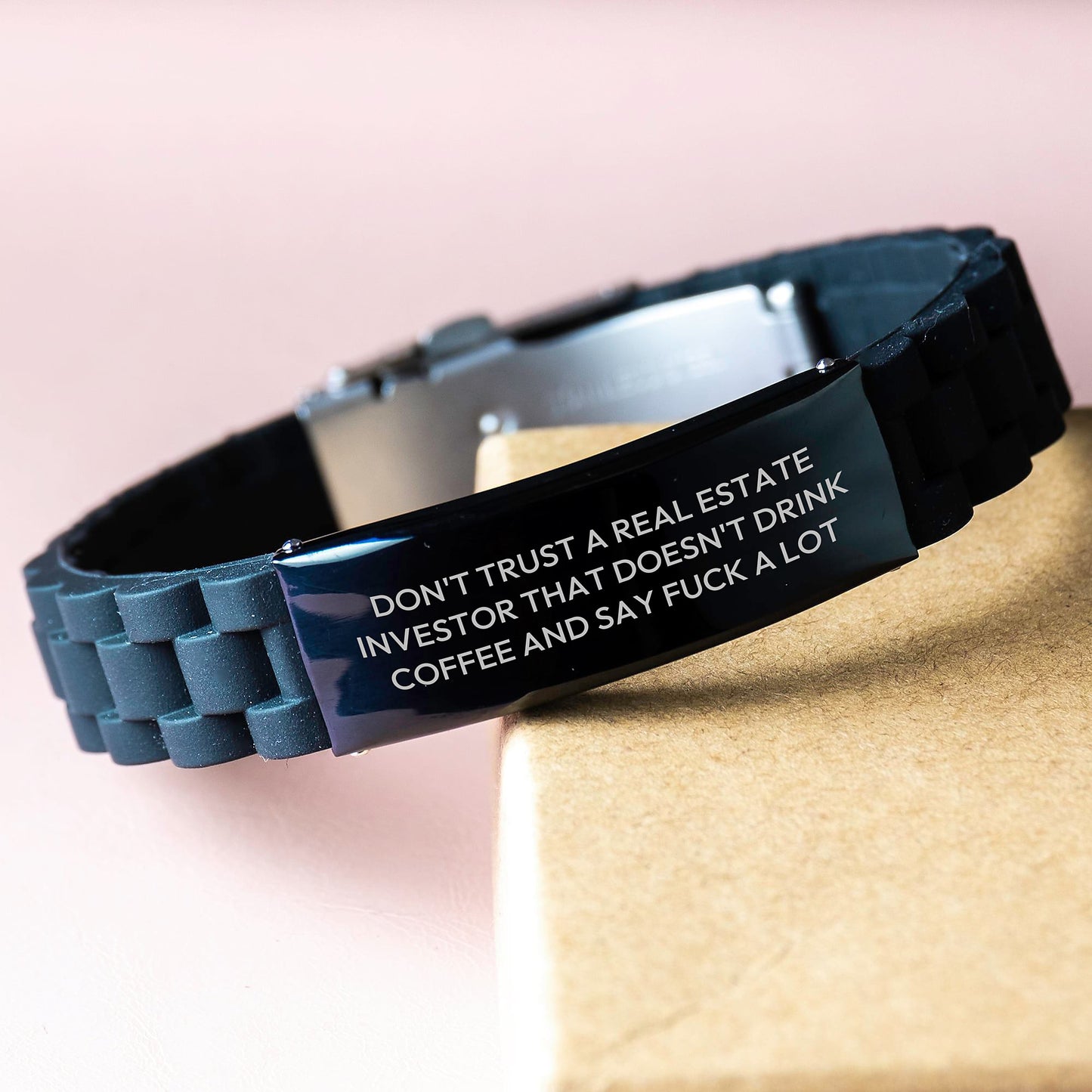 Funny Real Estate Investor Gifts, Gifts from Friends, Inspirational Quote, Adjustable Glide lock Clasp Bracelet for Real Estate Investor Men, Women, Graduation Unique Gifts - Image 3