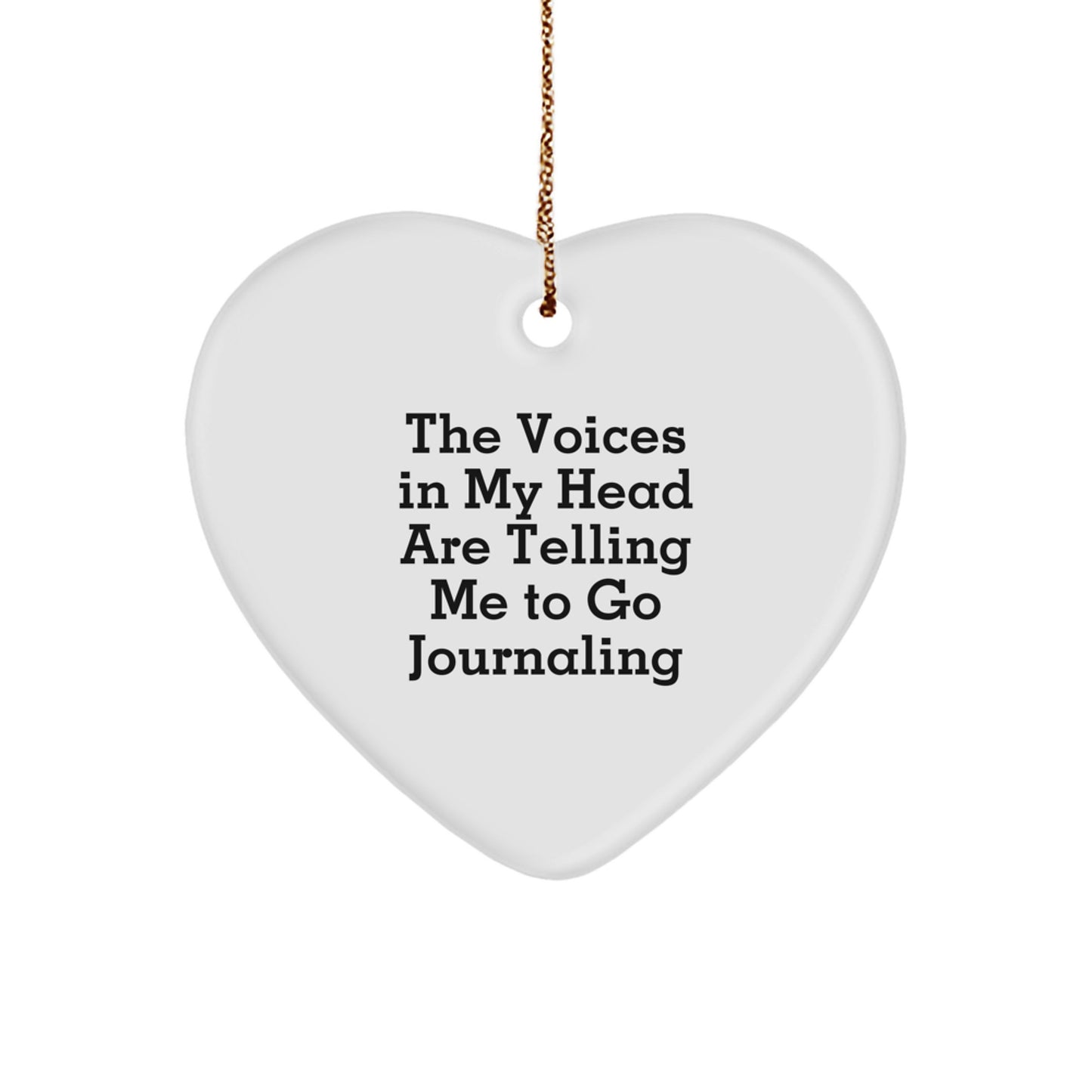 Funny Journaling Gifts from Friends - Heart Ornament for Women, Heartfelt Inspirational Quotes for Journaling, Gifts for Journaling Lovers at Christmas - Image 1