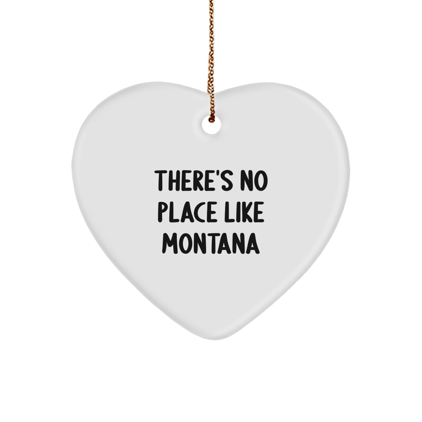 Montana Heart Ornament Gifts from Friends, There's No Place Like Montana, Christmas Unique Gifts - Image 1