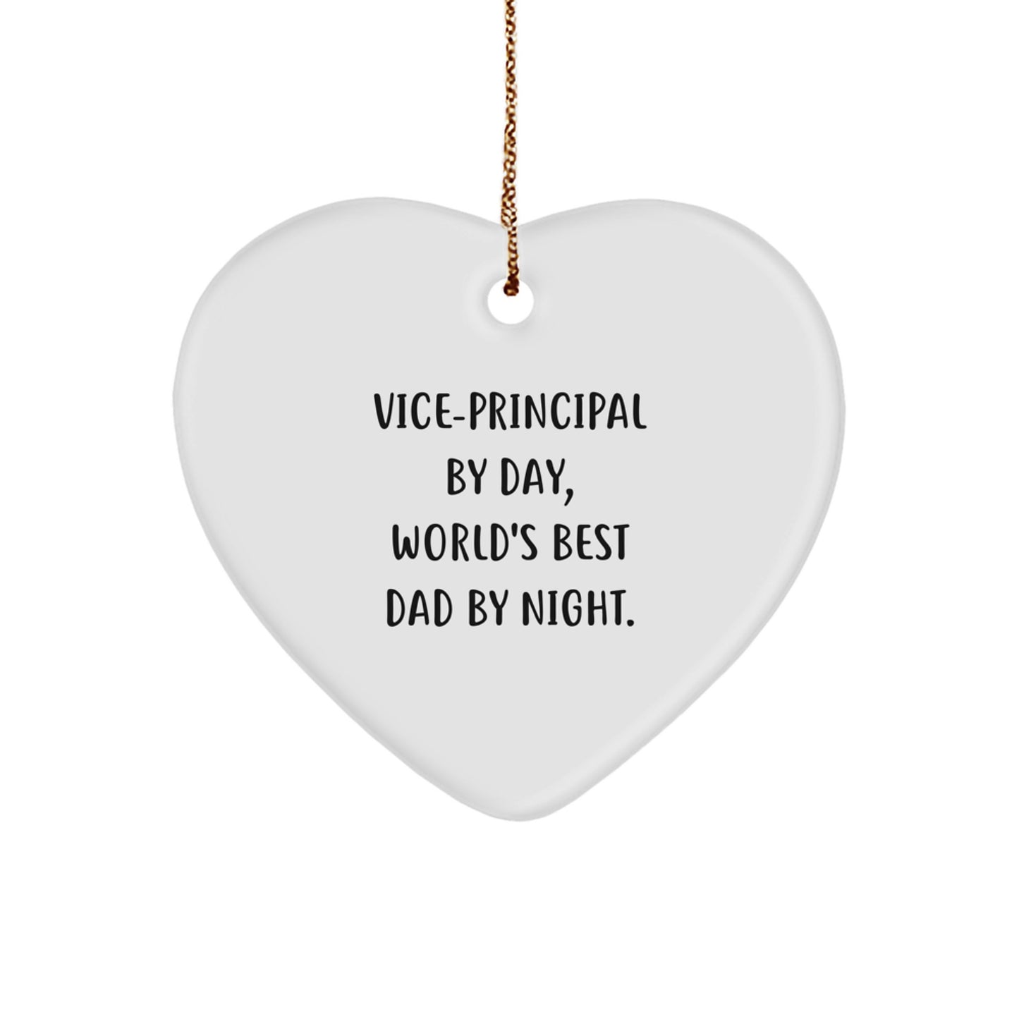 Vice-Principal Gifts by Day, Heart Ornament by Night, Funny Christmas Memorable Present for Men or Women, Gifts from Family, Friends, or Coworkers - Image 1
