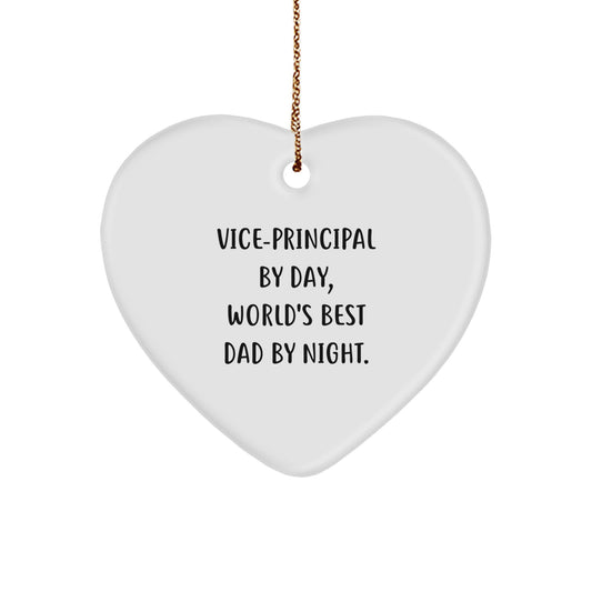 Vice-Principal Gifts by Day, Heart Ornament by Night, Funny Christmas Memorable Present for Men or Women, Gifts from Family, Friends, or Coworkers - Image 1