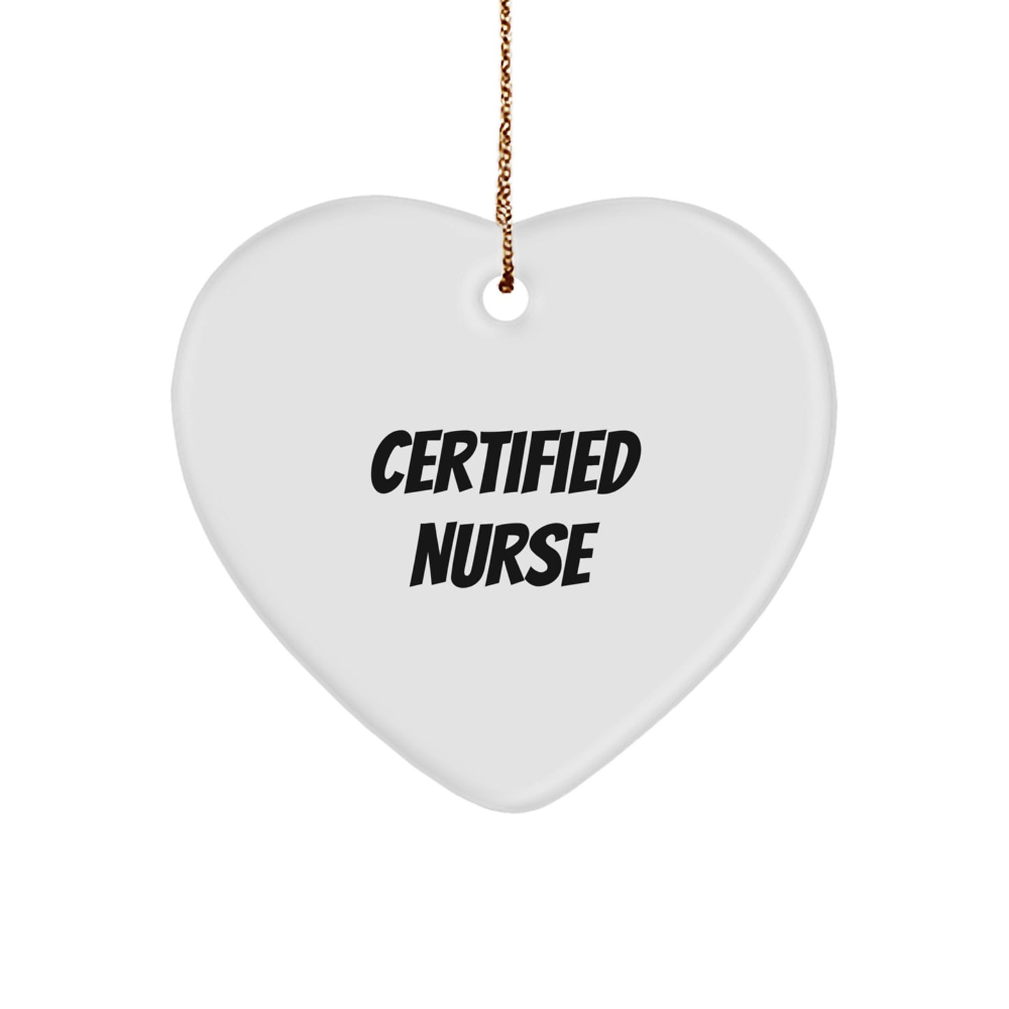 Funny Certified Nurse Gifts for Her, Heart Ornament with Inspirational Quote, 'You Are a Blessing to Our Lives', Perfect Christmas Unique Gift for Nurse Friends and Family - Image 1