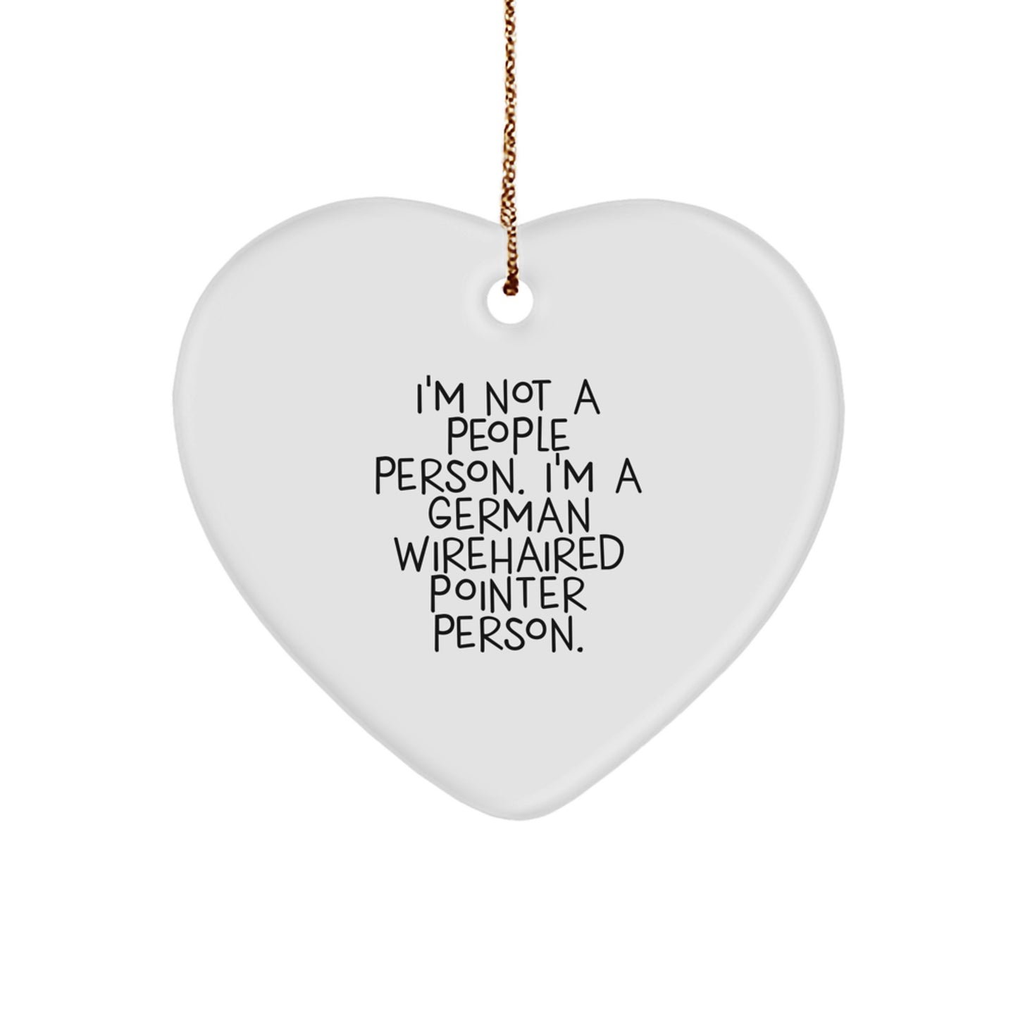 German Wirehaired Pointer Dog Gifts, Funny Heart Ornament for Men, Women, Friends, Gifts from Family, Holiday Christmas Unique Presents - Image 1