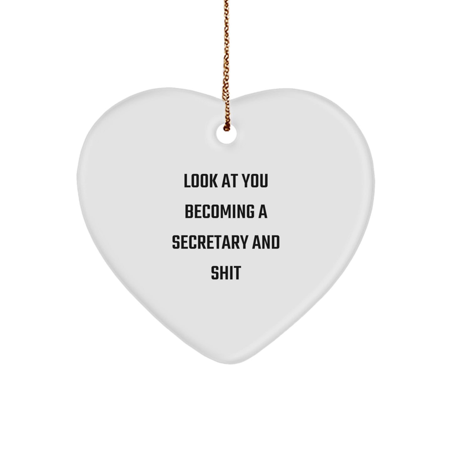 Funny Secretary Heart Ornament Gifts from Friends or Family for Secretary - Image 1