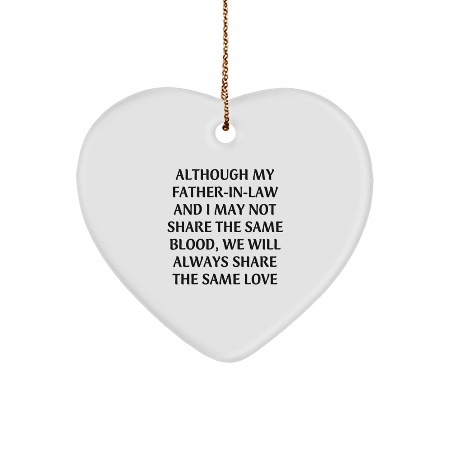 Father-in-law Heart Ornament, Inspirational Quote Gifts from Men for Dad, Christmas Unique Gifts for Men Family Friends - Image 1