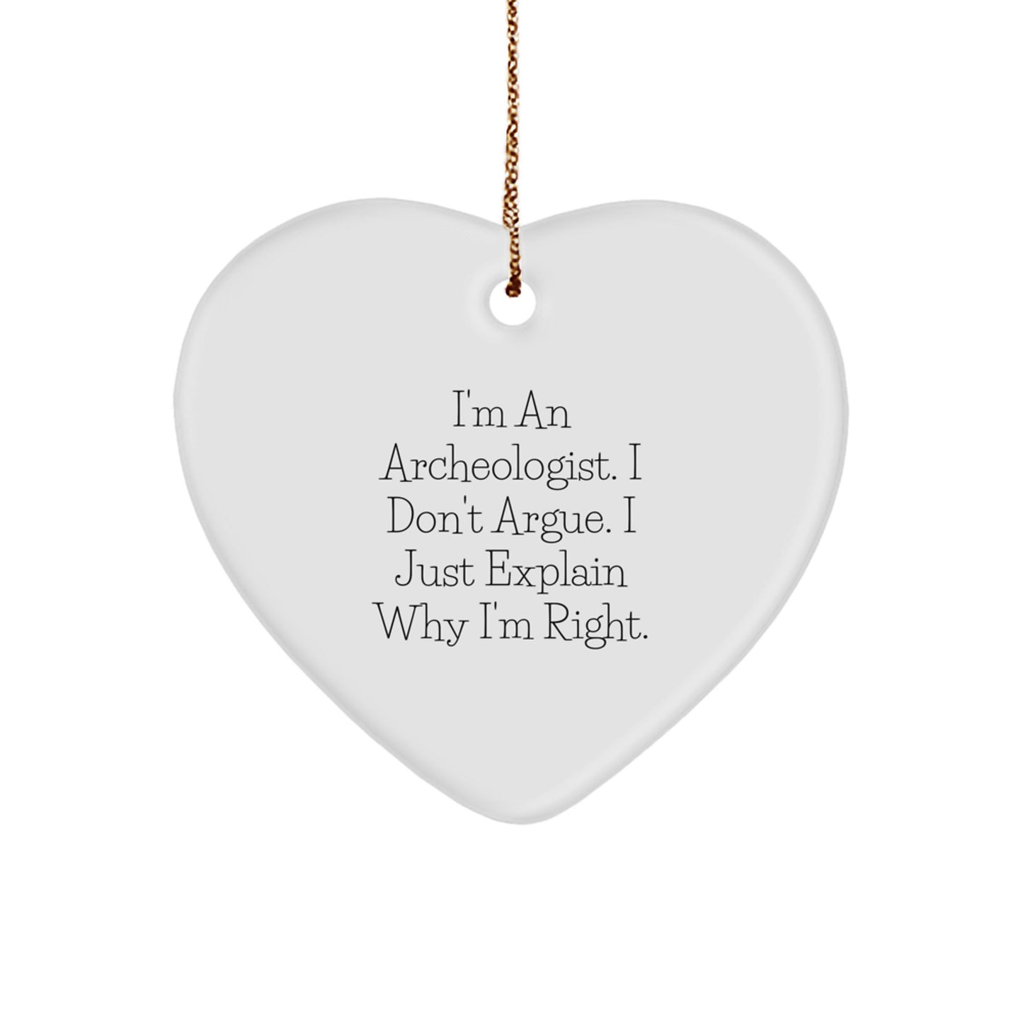 Archeologist Heart Ornament Gifts from Friends, Perfect for Christmas Unique Presents - Image 1