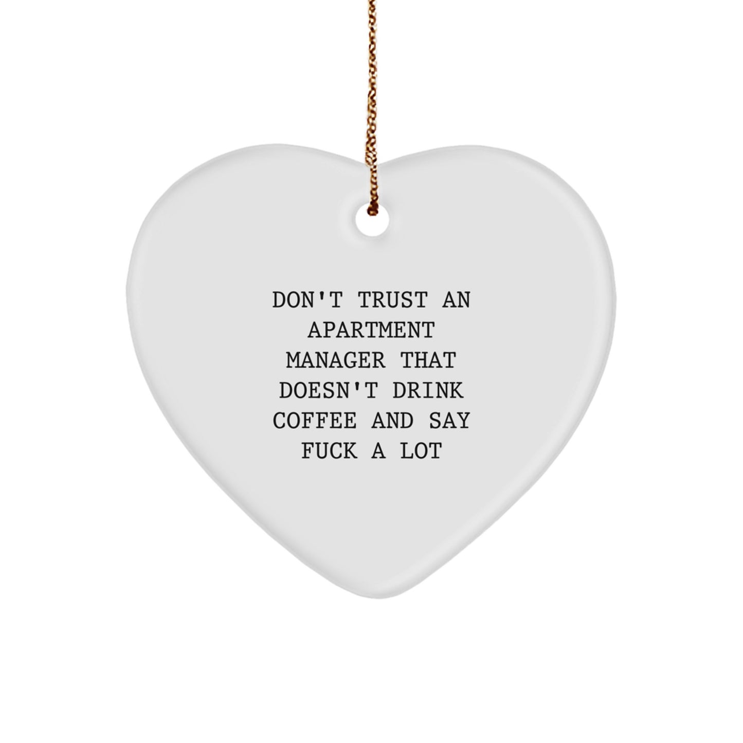 'Tis the Season for Coffee Lovers: Gifts from Friends and Family for the Apartment Manager Who Swears Like a Sailor, Christmas Unique Gifts for Heart Ornament Enthusiasts, Funny Quote Decor - Image 1