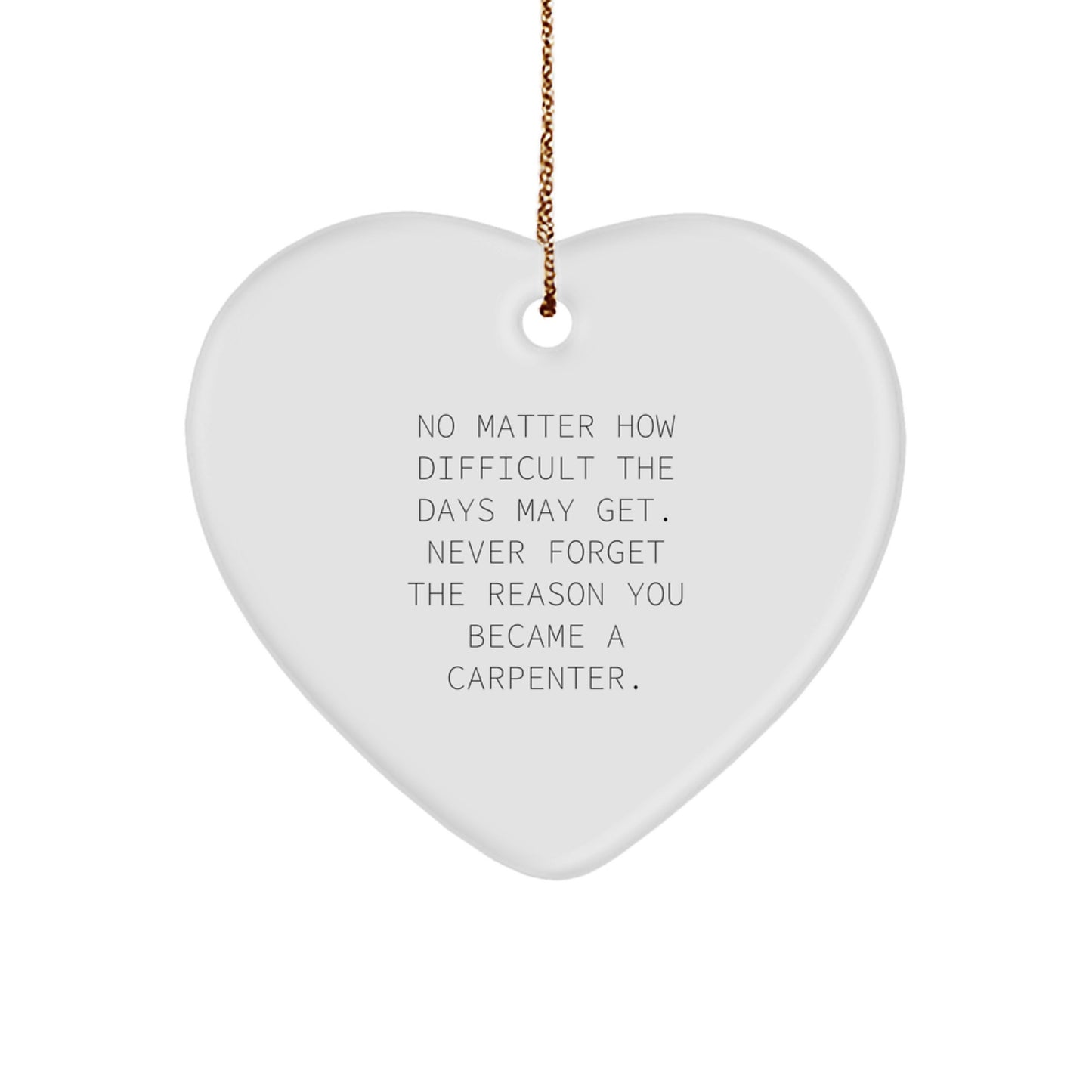 Carpenter's Heart Ornament Gifts from Friends - Christmas Unique Gifts for Men - Image 1