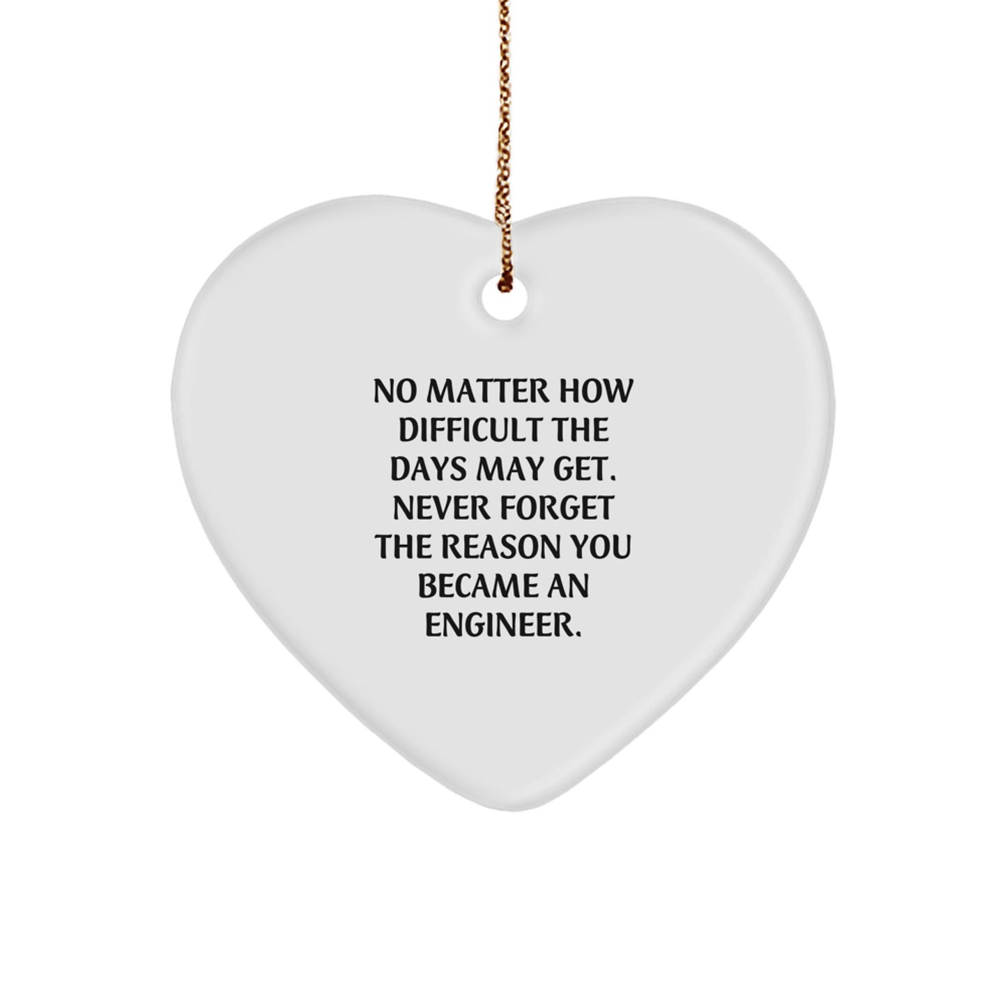 Engineer Heart Ornament Gifts from Men to Engineer Friends and Coworkers - Inspirational Christmas Unique Presents - Image 1