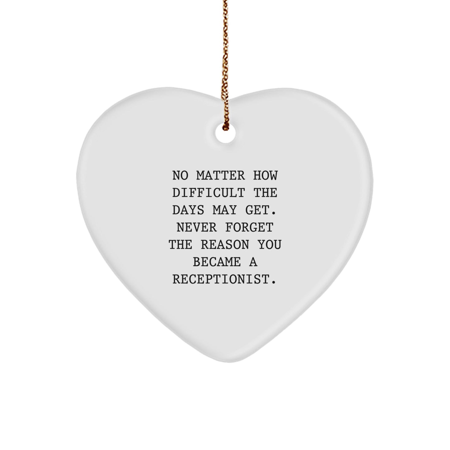 Heartfelt Encouragement for Receptionists, Funny Inspirational Christmas Unique Gifts from Friends, Coworkers, Family to Receptionist Men and Women - Image 1