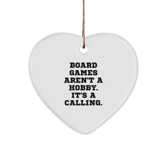 Board Games Gifts from Friends for Men - Heart Ornament with Funny Quote - Christmas Unique Gifts - Image 1