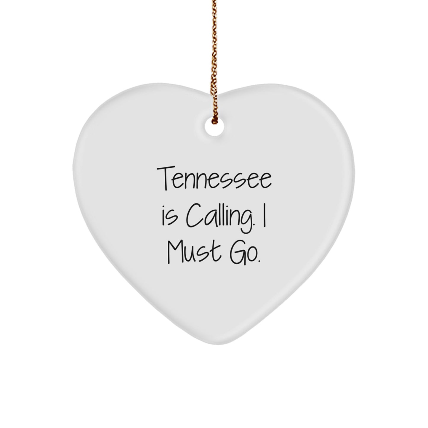 Tennessee-Inspired Funny Heart Ornament Gifts from Friends and Family for Tennessee Lovers, Unique Christmas Unique Gifts - Image 1