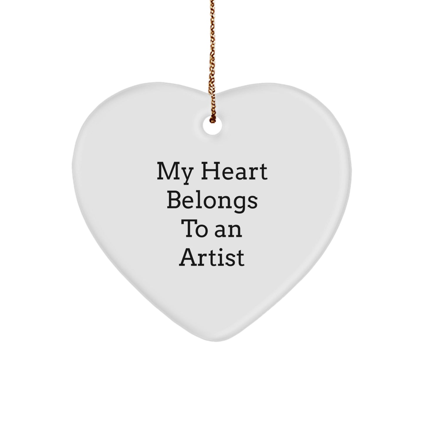 Artist Heart Ornament Gifts from Friends for My Heart Belongs To An Artist - Image 1