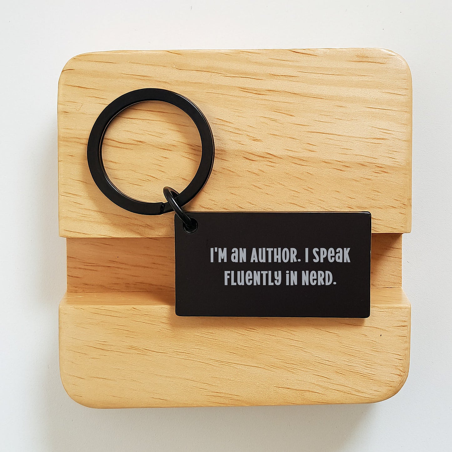 Author Keychain, Funny Quote 'I'm An Author. I Speak Fluently In genius.' Gifts from Friends to Author Graduation Unique Gifts - Image 2