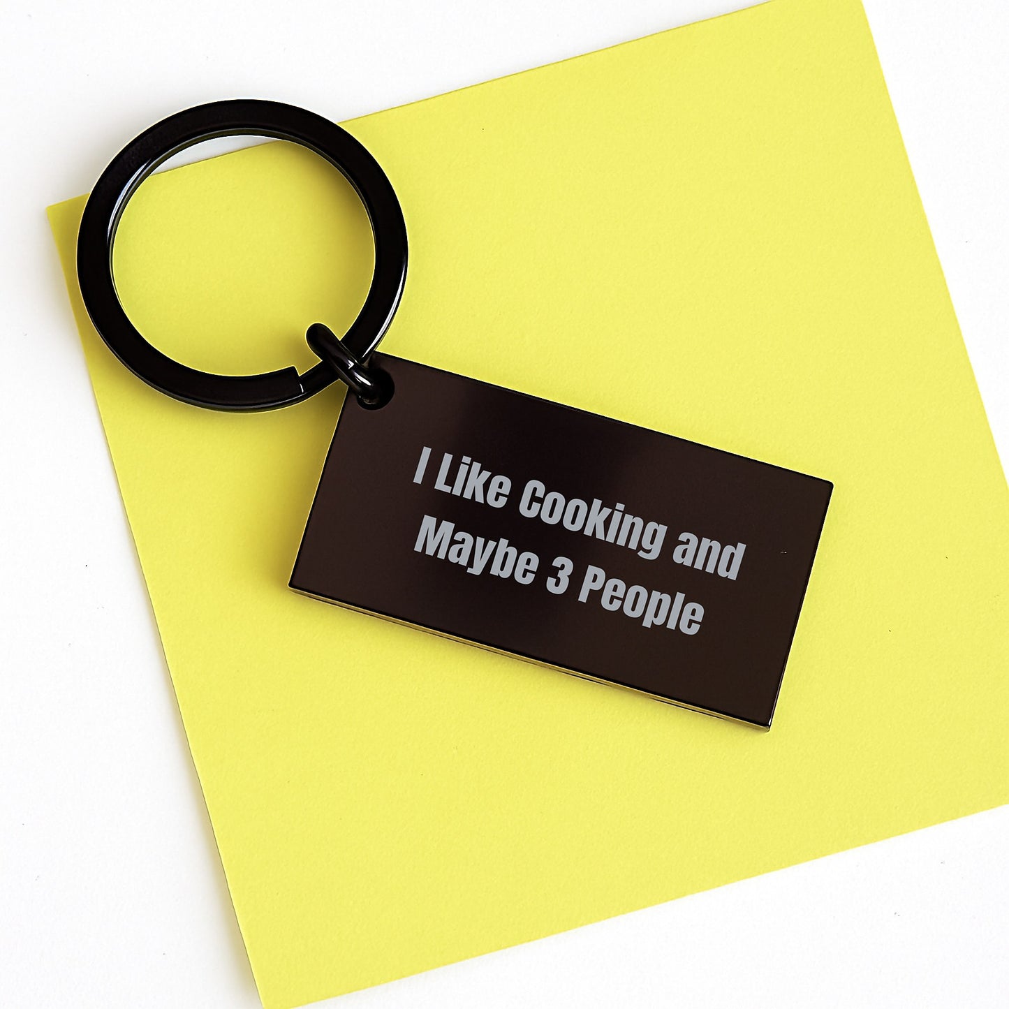 Funny Cooking Gifts for Friends, I Like Cooking And Maybe 3 People Keychain, Graduation Unique Gifts from Family, Stainless Steel Keychain, Cooking Enthusiasts - Image 3