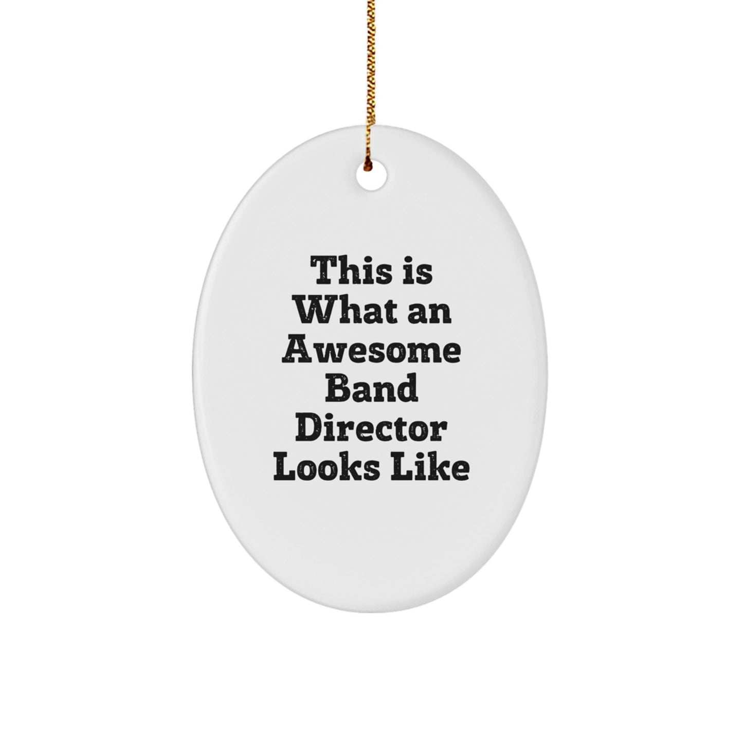 Funny Band Director Gifts from Friends - Oval Ornament This Is What An Awesome Band Director Looks Like - Christmas Memorable Presents for Band Director - Image 1