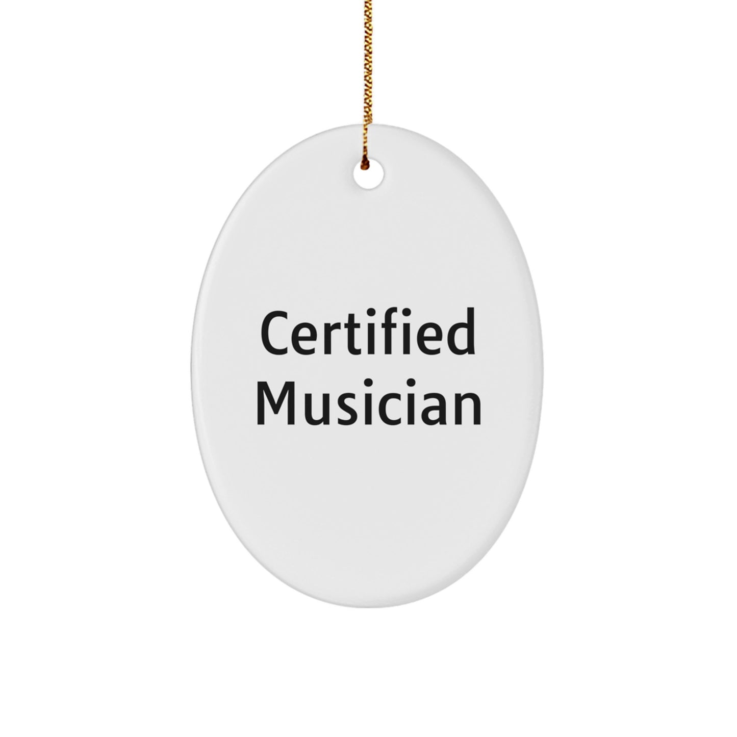 Funny Musician Gifts from Friends for Christmas Oval Ornament - Image 1