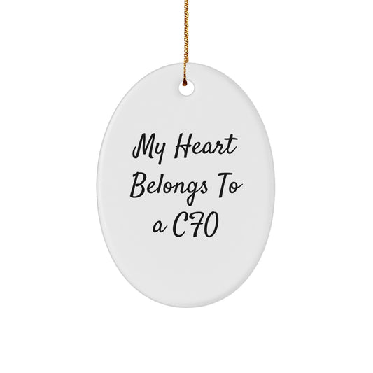 CFO Gifts from Friends - My Heart Belongs To A CFO Oval Ornament, Funny Quote for Christmas - Image 1