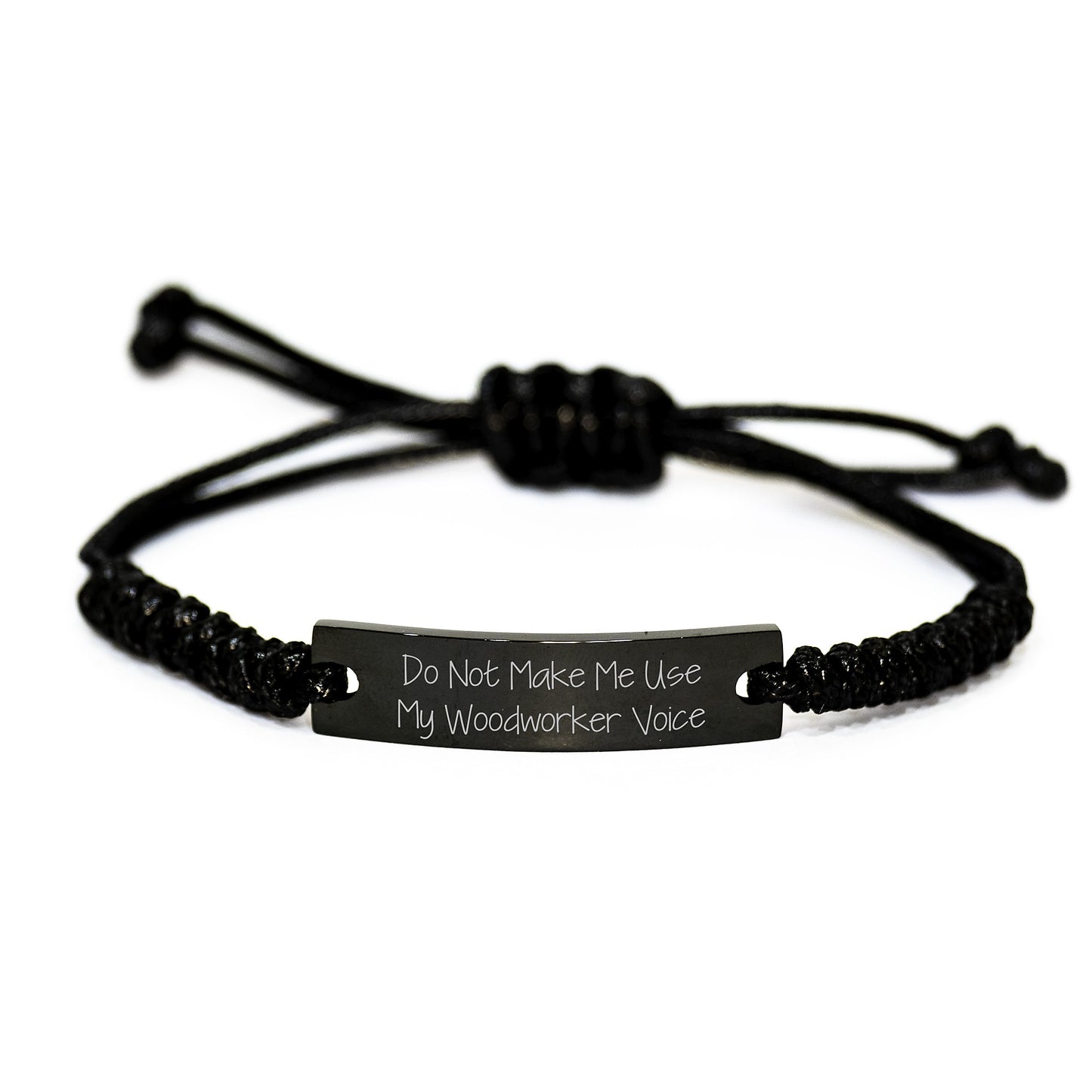 Woodworker Humor Rope Necklace, Funny Gifts from Friends, Adjustable Rope Bracelet for Woodworker Men and Women, Gifts for Woodworker Graduation - Image 1