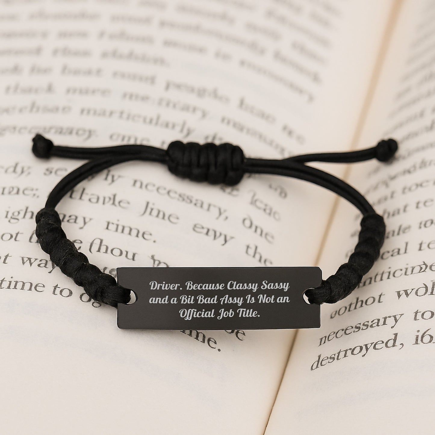 Funny Driver Gifts - Classy Sassy Rope Bracelet, Adjustable Men's Women's Friendship Gifts for Driver, Gifts from Friends, Coworkers, Family to Congratulations Graduation Unique Gifts - Image 3