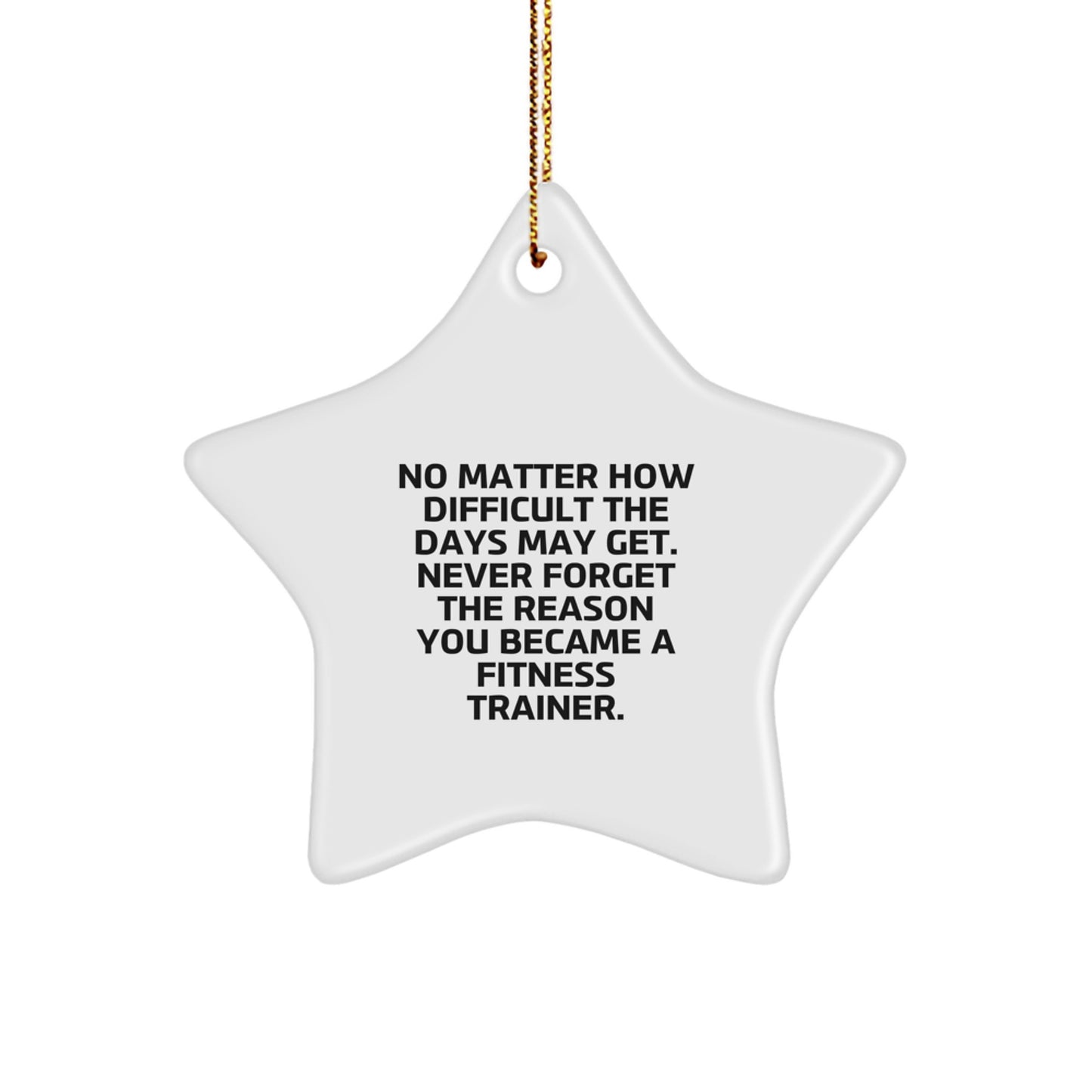 Fitness Trainer Gifts, Inspirational Star Ornament for Men or Women, Gifts from Friends or Coworkers for Christmas, Never Forget the Reason You Became a Fitness Trainer. - Image 1