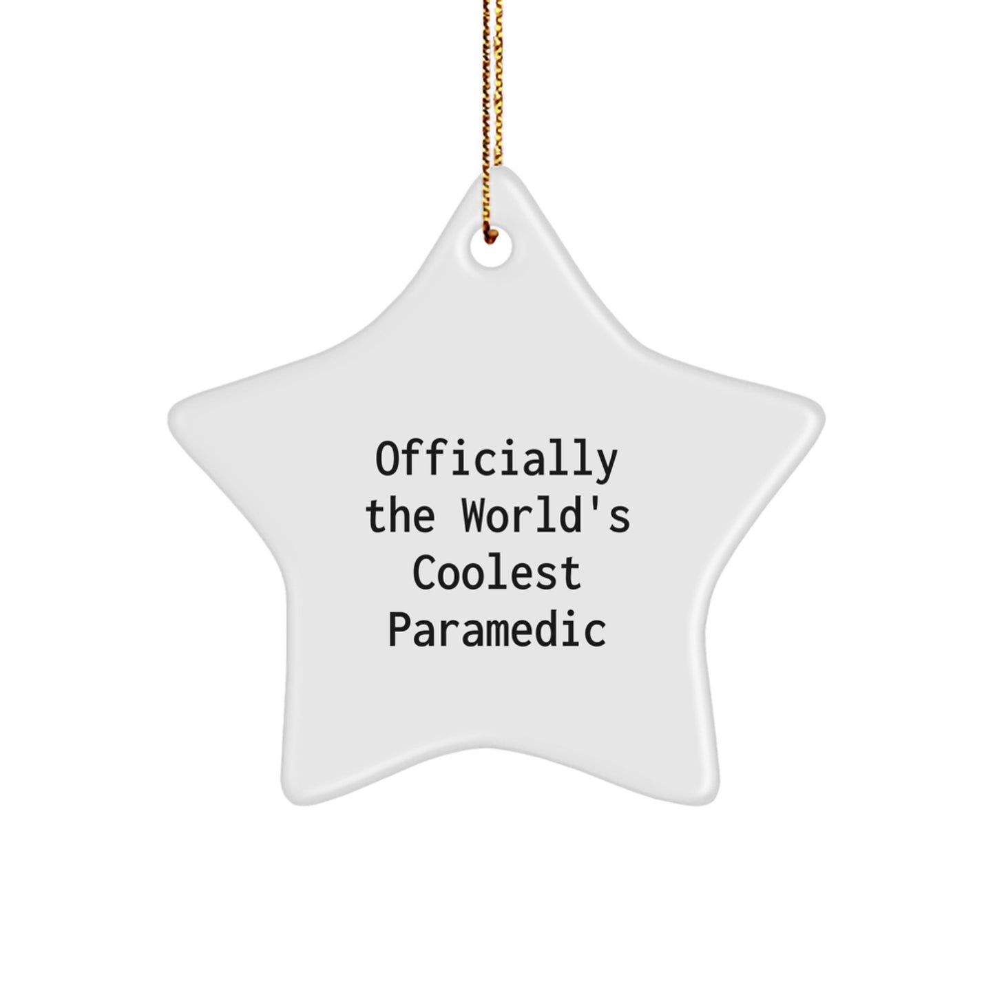 Funny Rescue Worker Gifts for Him - Rescue Worker Star Ornament Officially The World's Coolest, Christmas Unique Gifts from Friends, Coworkers, Family - Image 1