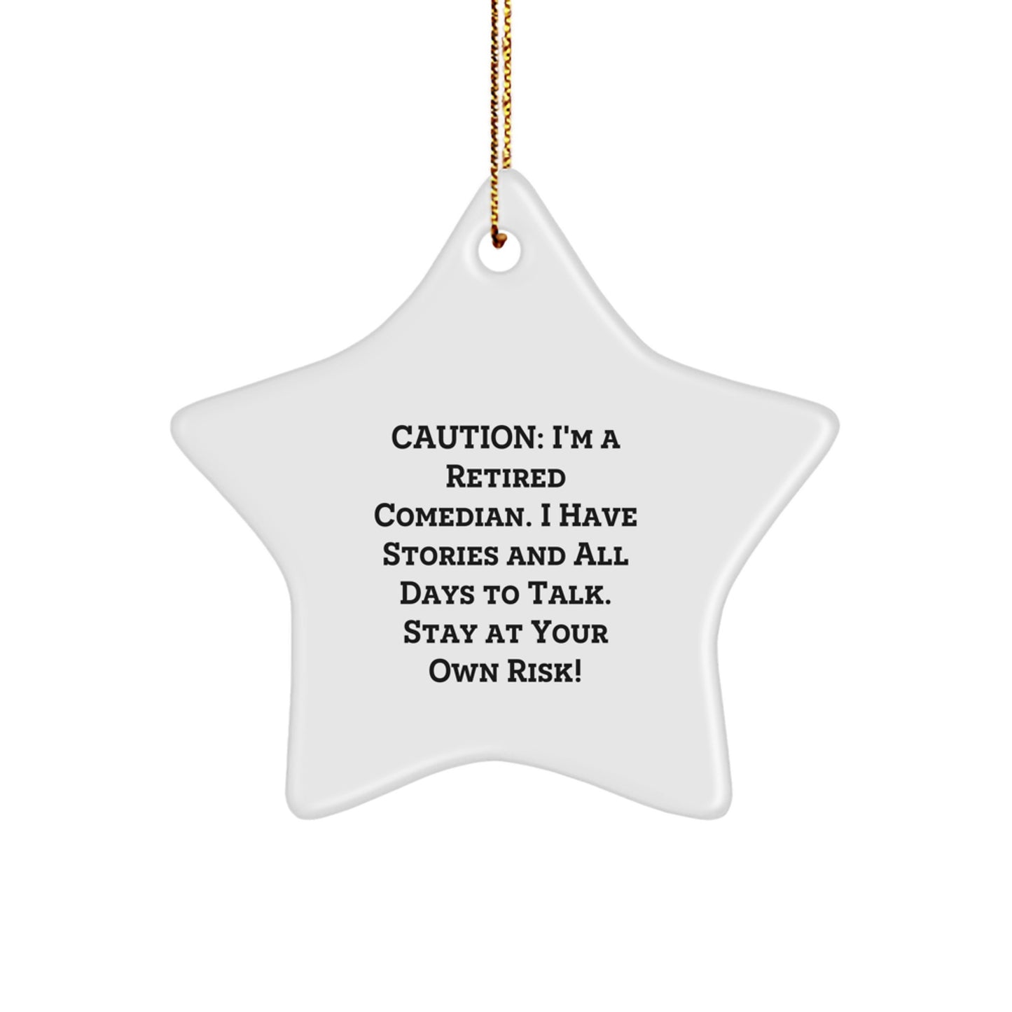 Comedian's Laughter Gift from Friends, Funny Star Ornament for Christmas Tree - Image 1
