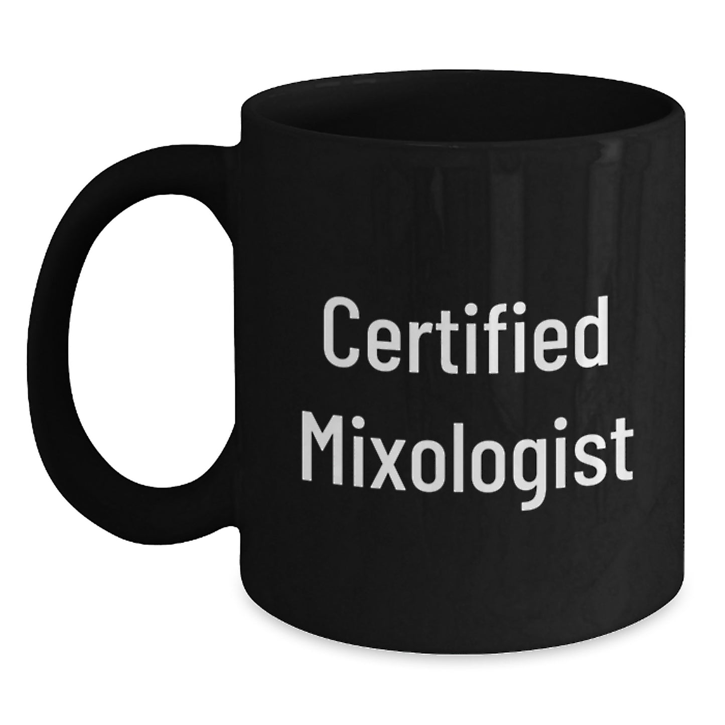 Funny Mixologist Gifts from Friends for Graduation Unique Black Coffee Mug, 'Cheers to the Good Times' Certified Mixologist - Main