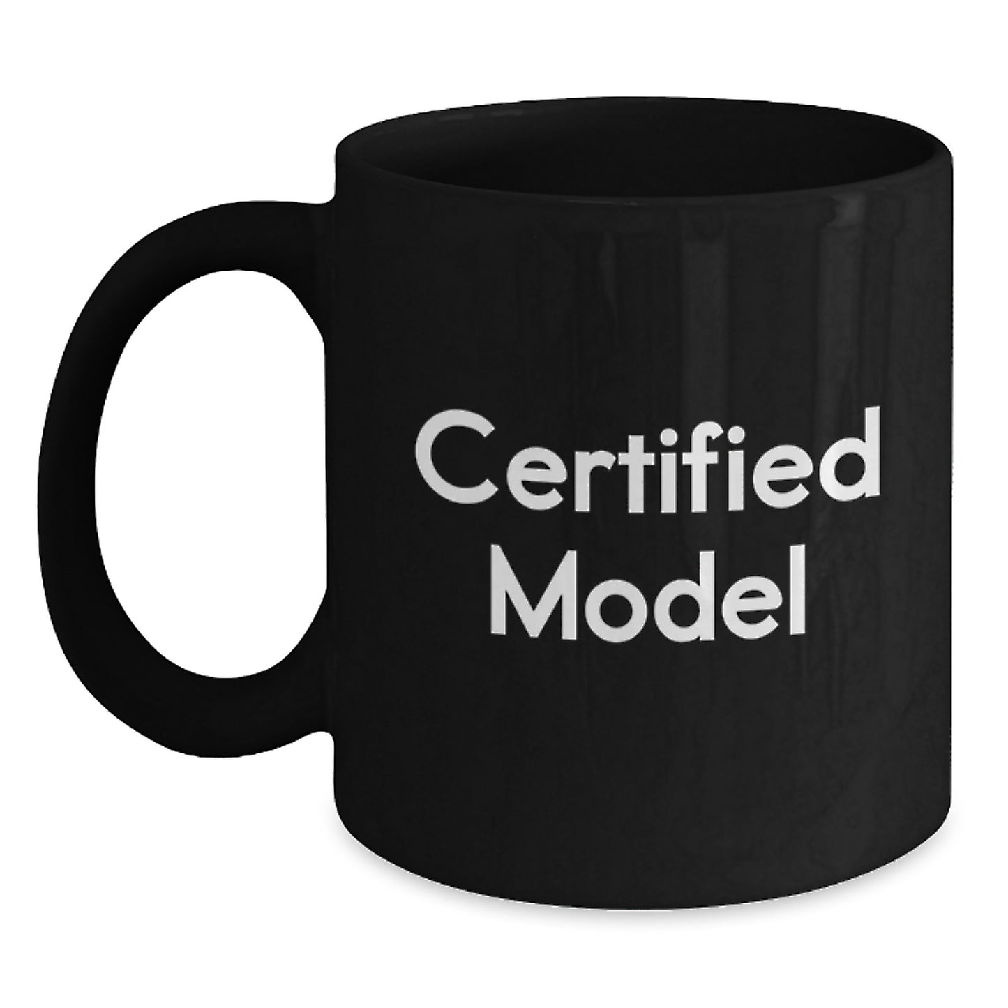 Funny Model Gifts for Graduation - Black Coffee Mug with Inspirational Quote 'Certified Model', Gifts from Friends or Family - Main