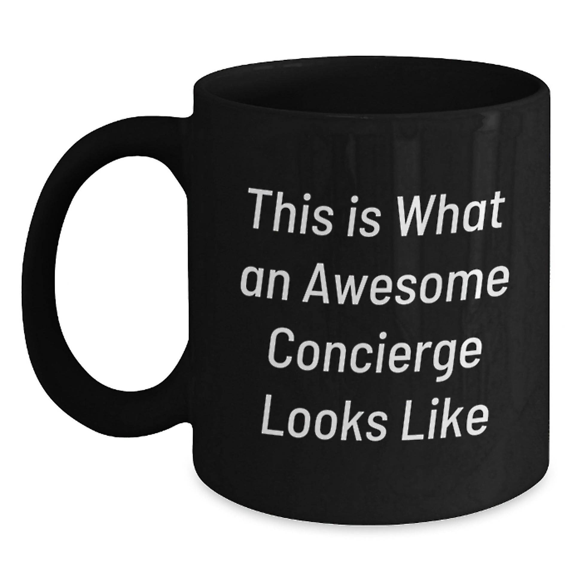 Concierge Gifts from Friends - Funny Inspirational Quote, Black Coffee Mug for Graduation - Gifts for Him Her - Main